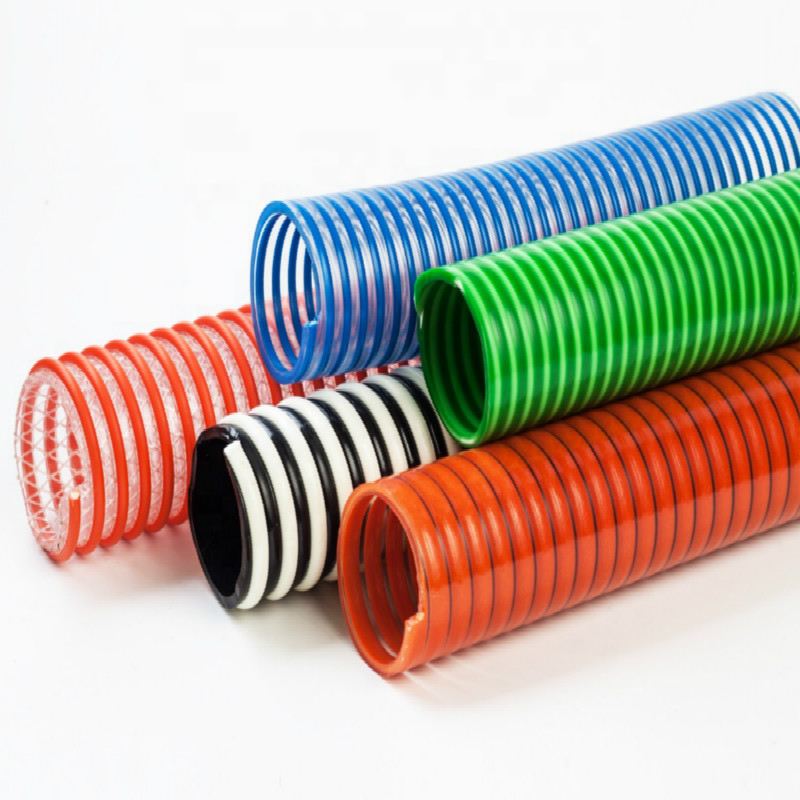 Good quality colorful corrugated suction hose /flexible pvc suction hose /water hose