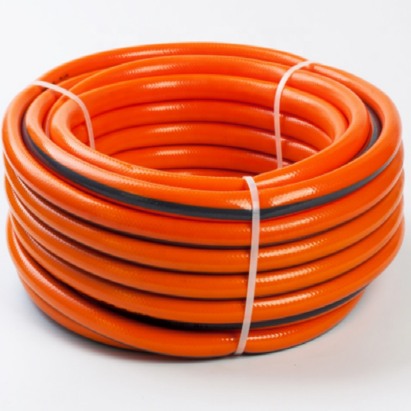 Colorful flexible fiber braided reinforce plastic pvc garden water hose